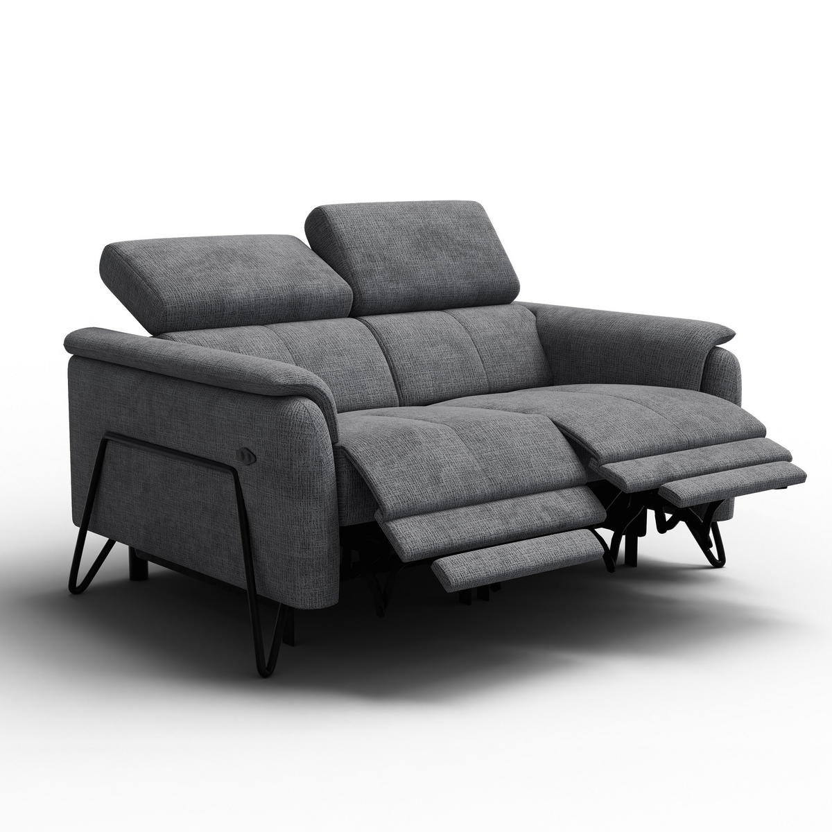 RELAXSOFA RODEN 2-Sitzer, dunkelgrau - Dunkelgrau, Holz/Textil (152/82/103cm) - Courtois Laville