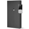 METALLSCHRANK abschließbar ODIS mit Zahlenschloss 185x90x40cm Anthrazit - Anthrazit, Metall (90/185/40cm) - DELUKE