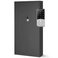 METALLSCHRANK abschließbar ODIS mit Zahlenschloss 185x90x40cm Anthrazit - Anthrazit, Metall (90/185/40cm) - DELUKE