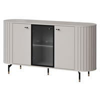 KOMMODE Zante 150 2D1W 03 mit weißer LED Beleuchtung - Kaschmir/Goldfarben, Holzwerkstoff/Metall (151/81/40cm) - MIRJAN24