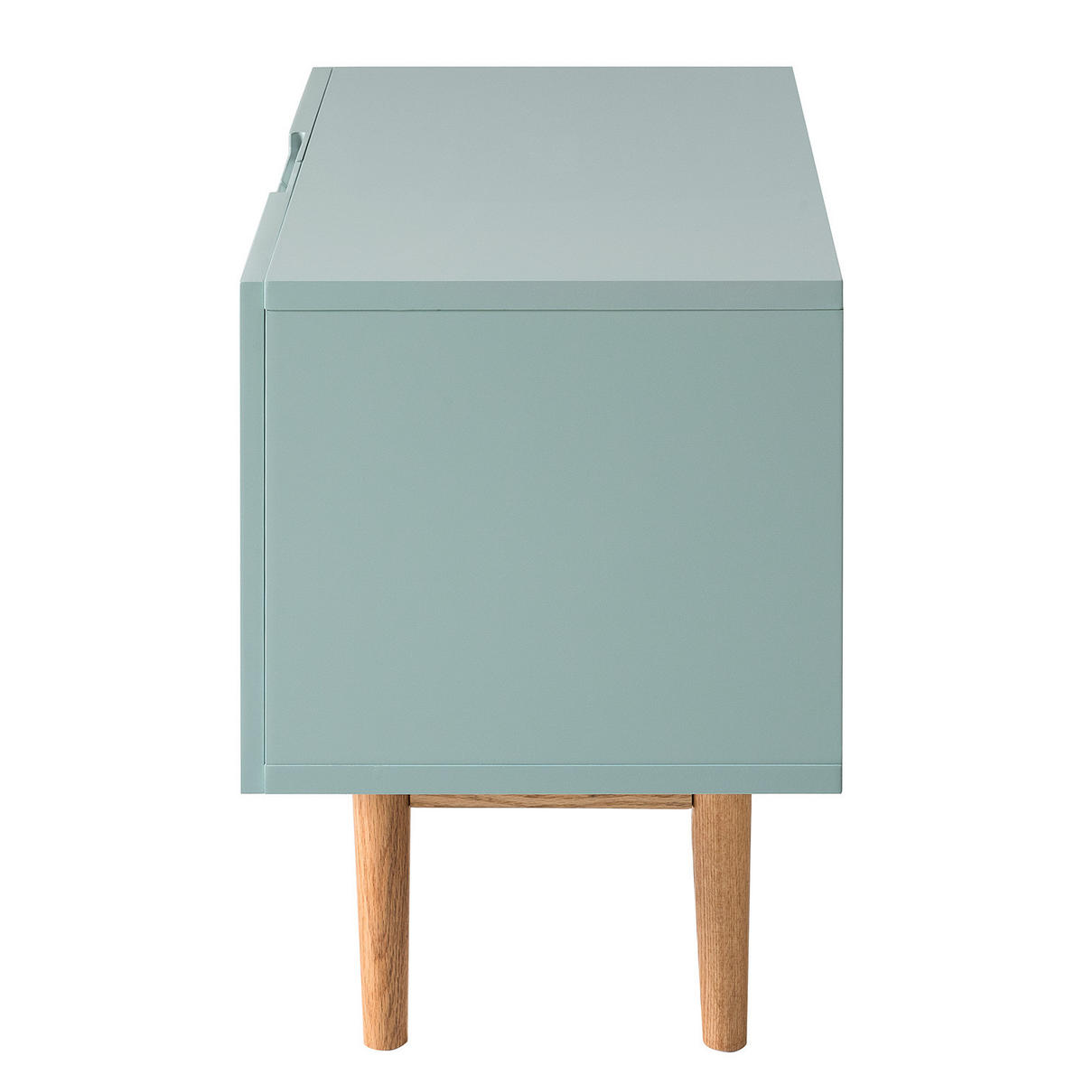 SCHUHKOMMODE - Eichefarben/Mintgrün, Holzwerkstoff (76/52/37cm) - home24