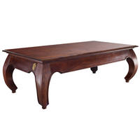 COUCHTISCH Akazie 135x70x40 nougat lackiert OPIUM #616 - Dunkelbraun, Holz (135/70/41cm) - Massivmoebel24