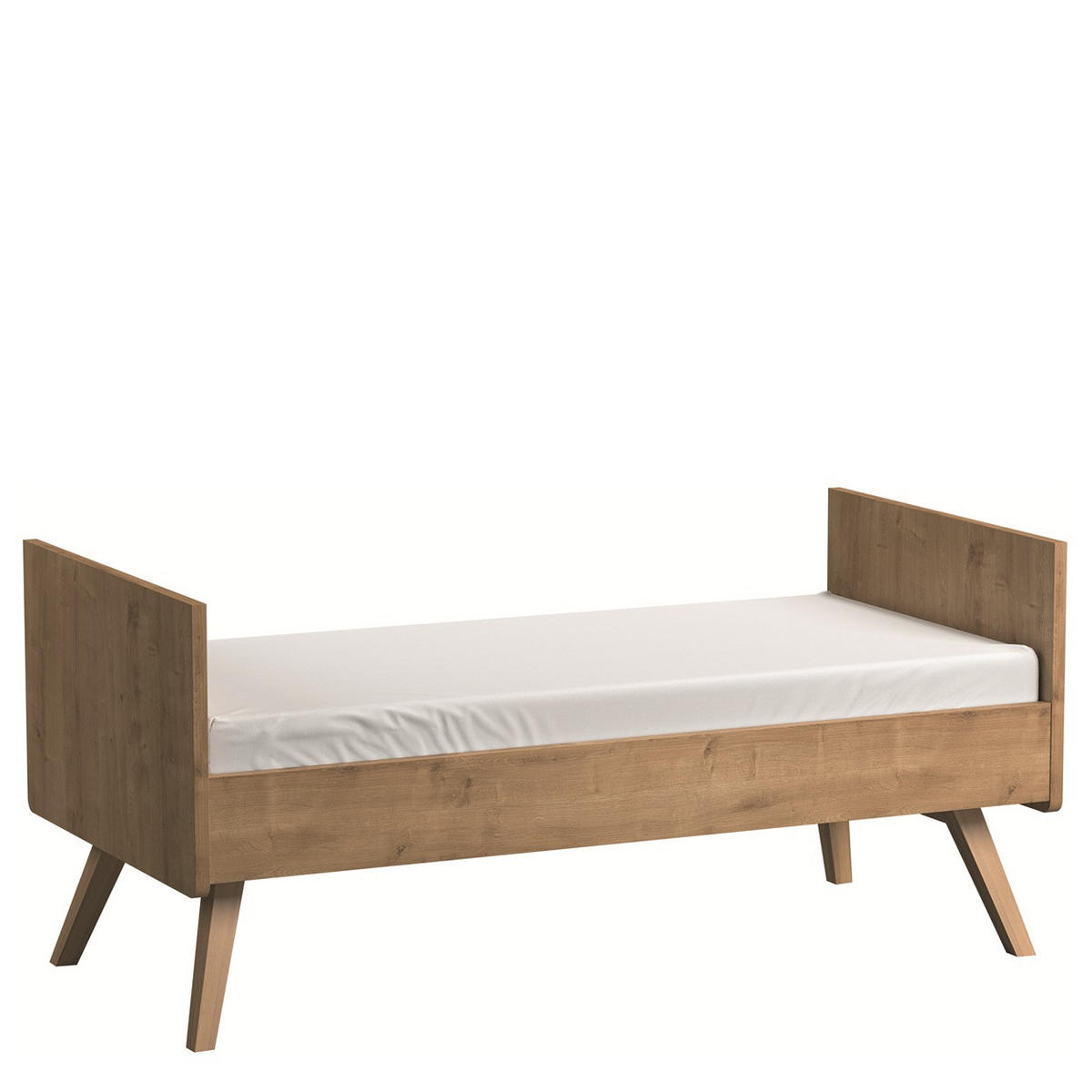 BABYZIMMER Vienna Set A - 4-teilig - Eiche - Eichefarben, Holzwerkstoff (100/200/58cm) - QMM TraumMöbel