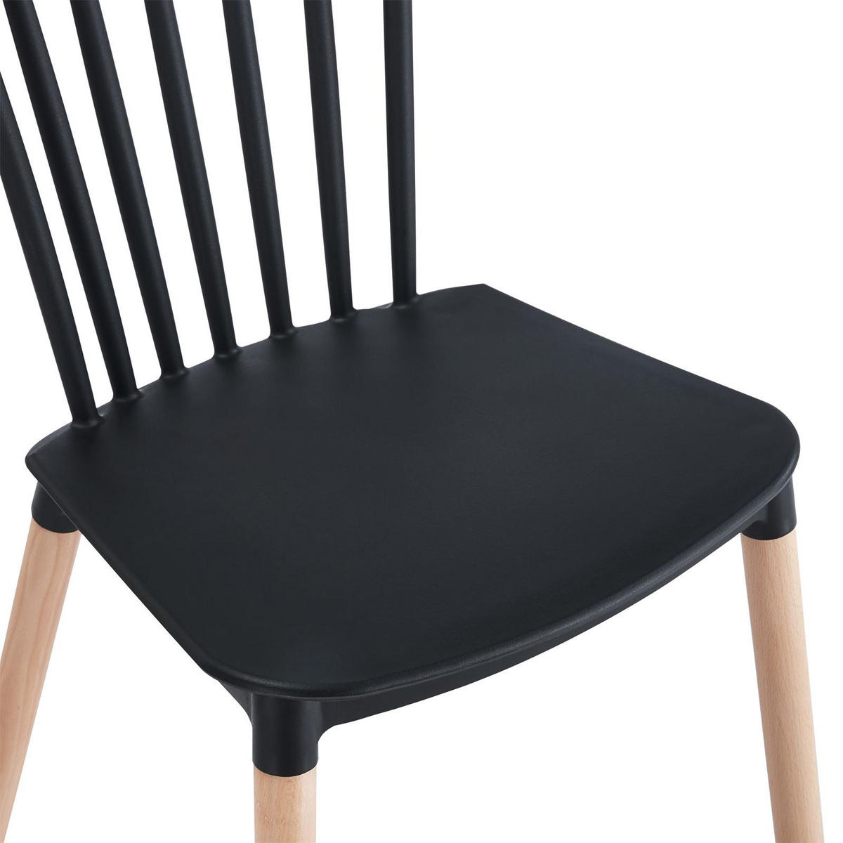 ESSZIMMERSTUHL RAVI 4er-Set schwarz - Schwarz, Kunststoff (43/79/54cm) - IDIMEX