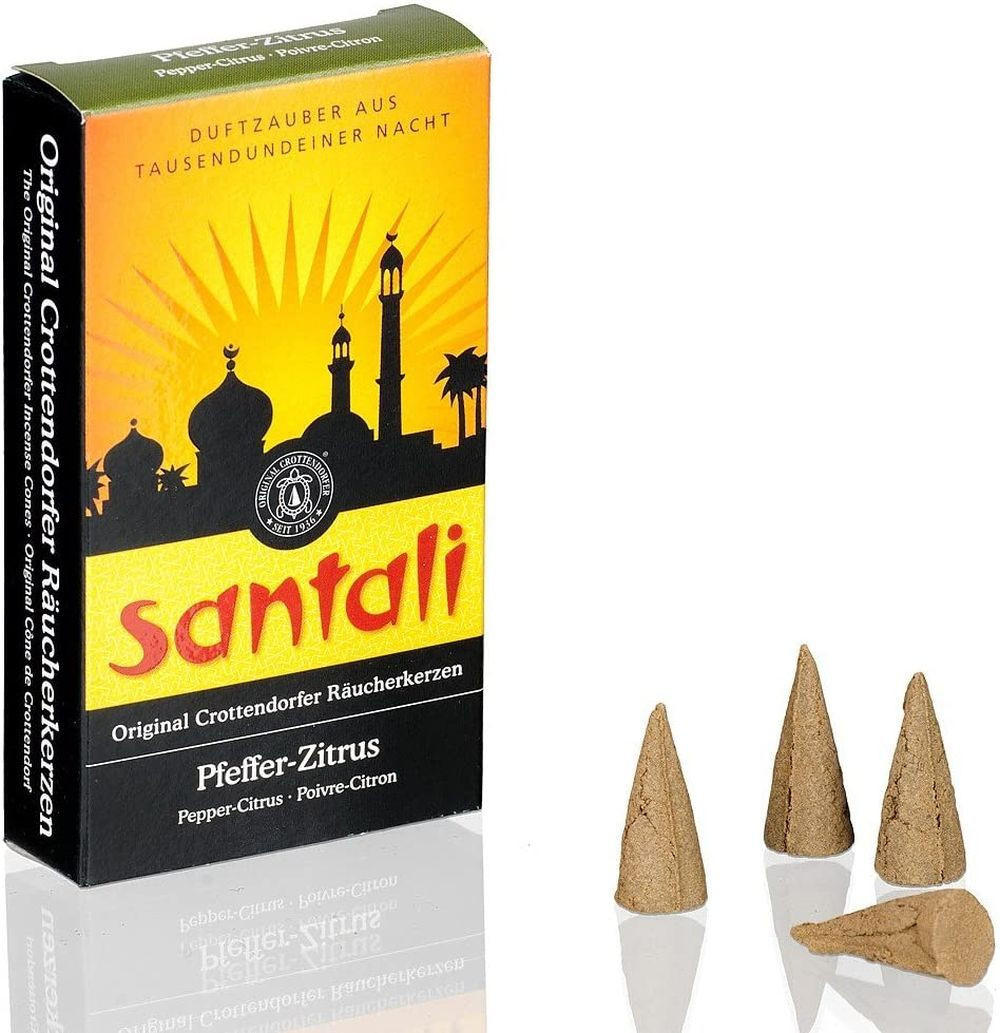 RÄUCHERKERZEN Santali Pfeffer Zitrus 20er Packung - Multicolor, Holz (0.1/1/0.1cm) - Crottendorfer