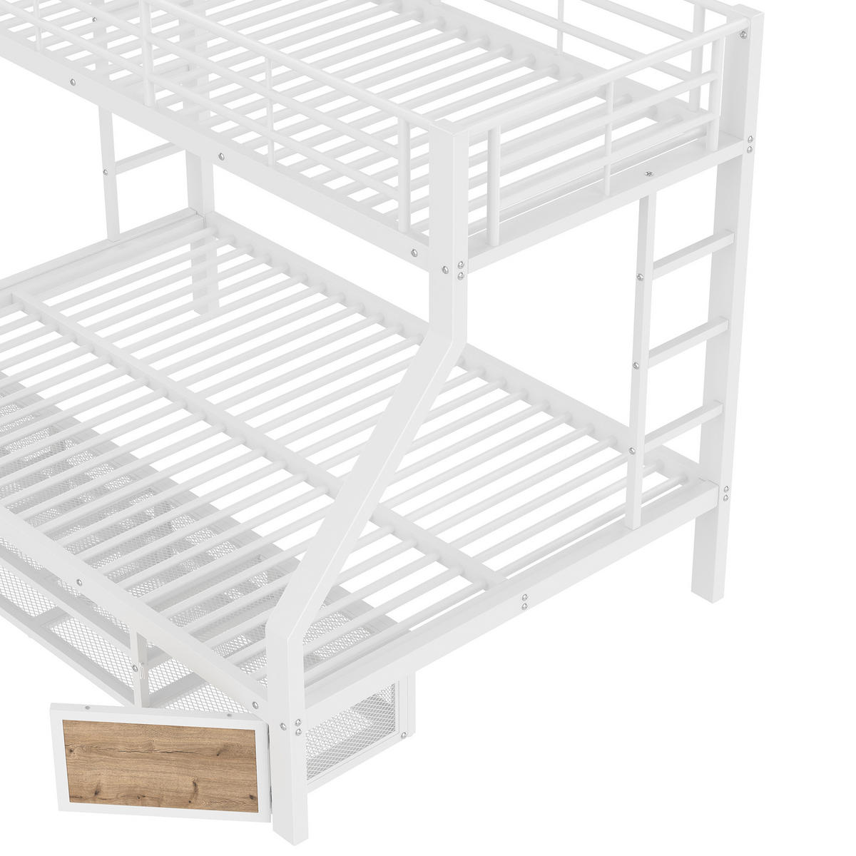 ETAGENBETT 90/140x200 Weiß - Weiß, Metall (90/200cm) - ComfortXL