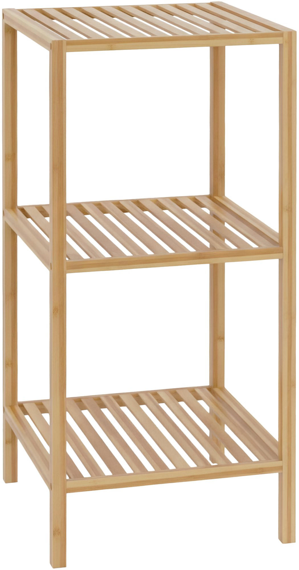 BADREGAL Neuss S 36x36x79cm Holz Natura Badezimmer-Aufbewahrungsregal - Naturfarben, Holz (36/79/36cm) - DELUKE