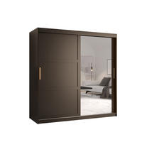SCHWEBETÜRENSCHRANK 200/180/62 2-türig - Goldfarben/Schwarz, Holz/Kunststoff (180/200/62cm) - Abiks Möbel