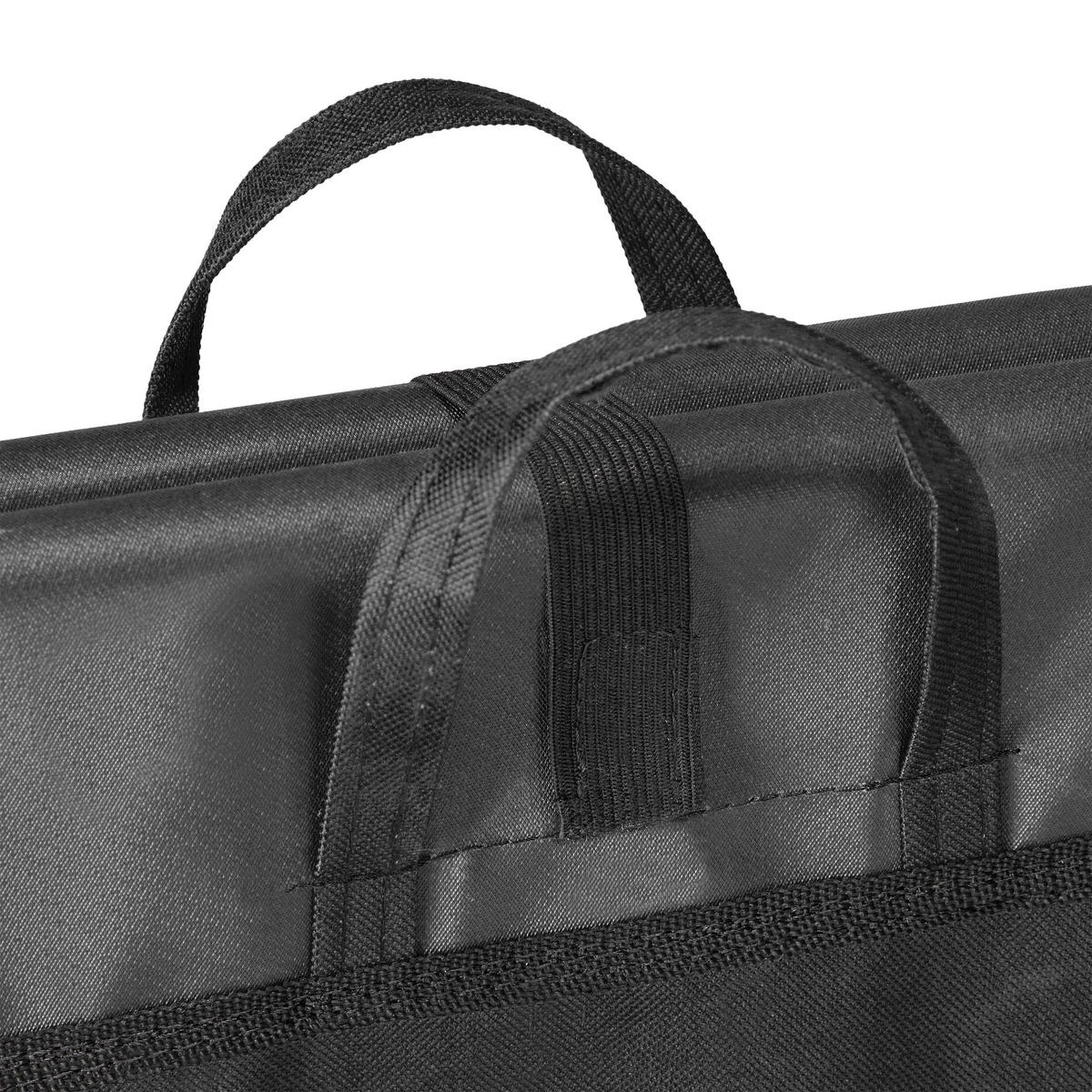 FALTSCHUBKARRE - Schwarz, Kunststoff/Textil (112/70/67cm) - Relaxdays