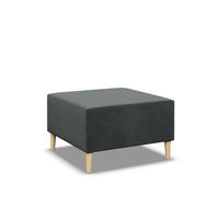 SITZPOUF 70 X 70 BLANK, Dunkelgrau - Dunkelgrau, Textil (71/40/71cm)
