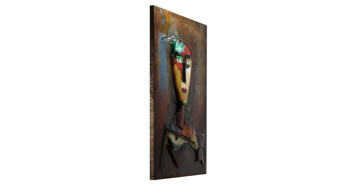 METALLBILD Bunt 75/100 cm - Multicolor, Metall (4.74/100cm) - KUNSTLOFT