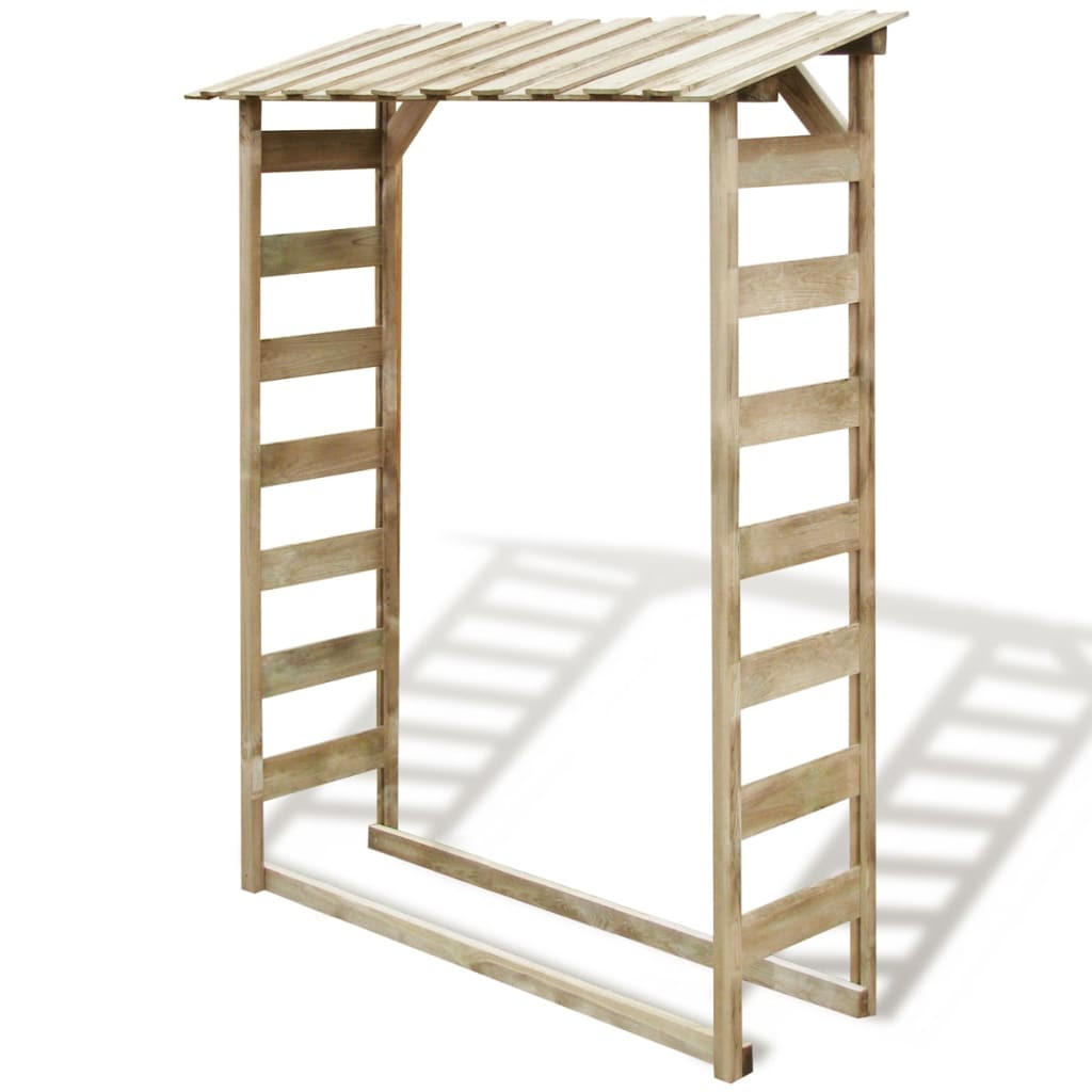 FEUERHOLZ-LAGERSCHUPPEN 150/44/176 Cm Imprägniertes Kiefernholz - Braun, Holz (44/176/150cm) - vidaXL