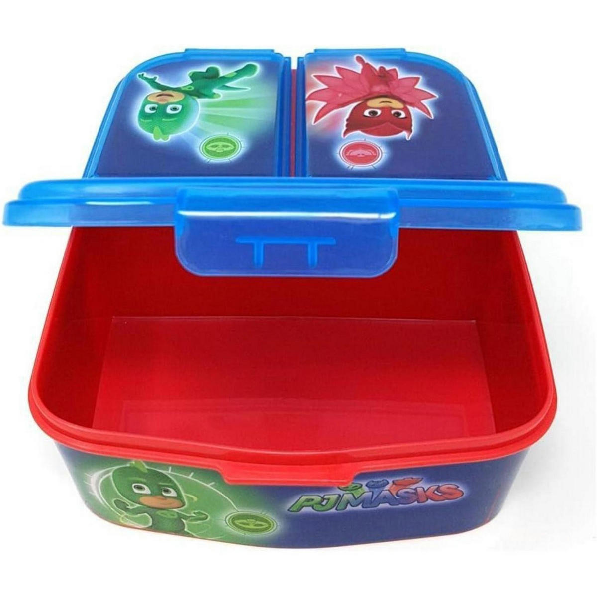 BROTDOSE mit Fächern PJ Masks 18 cm - Multicolor, Kunststoff (5.5/5.5/18cm)