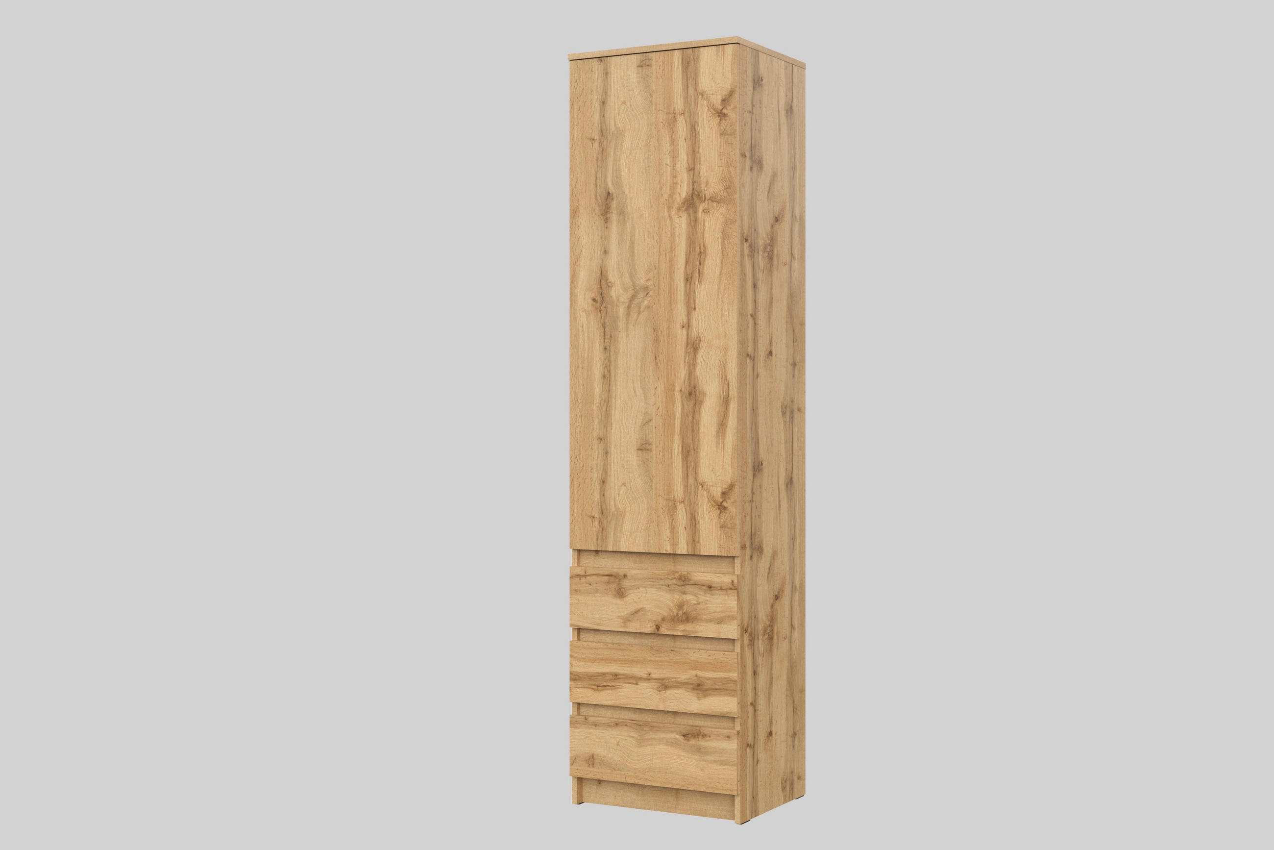 KLEIDERSCHRANK Wotan Eiche 50/203/43 - Eiche Wotan, Holzwerkstoff (50/203/43cm) - RAUMHIRSCH FURNITURE