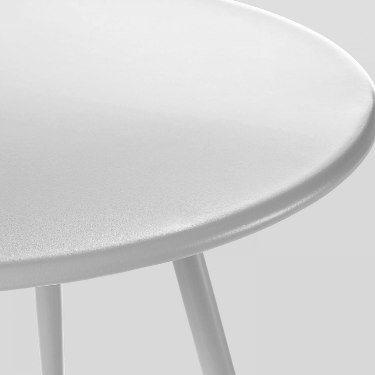 GARTEN-LOUNGETISCH, Weiß - Weiß, Metall (40/40/30cm) - Oviala