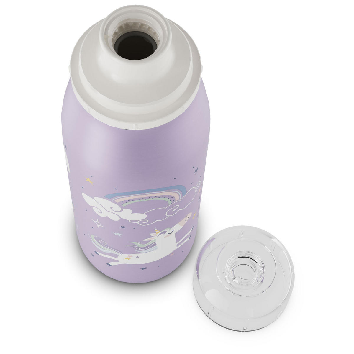 ISOLIER-TRINKFLASCHE KIDS ISO BOTTLE unique unicorns 350 ml - Flieder/Weiß, Metall (0.35L) - Alfi
