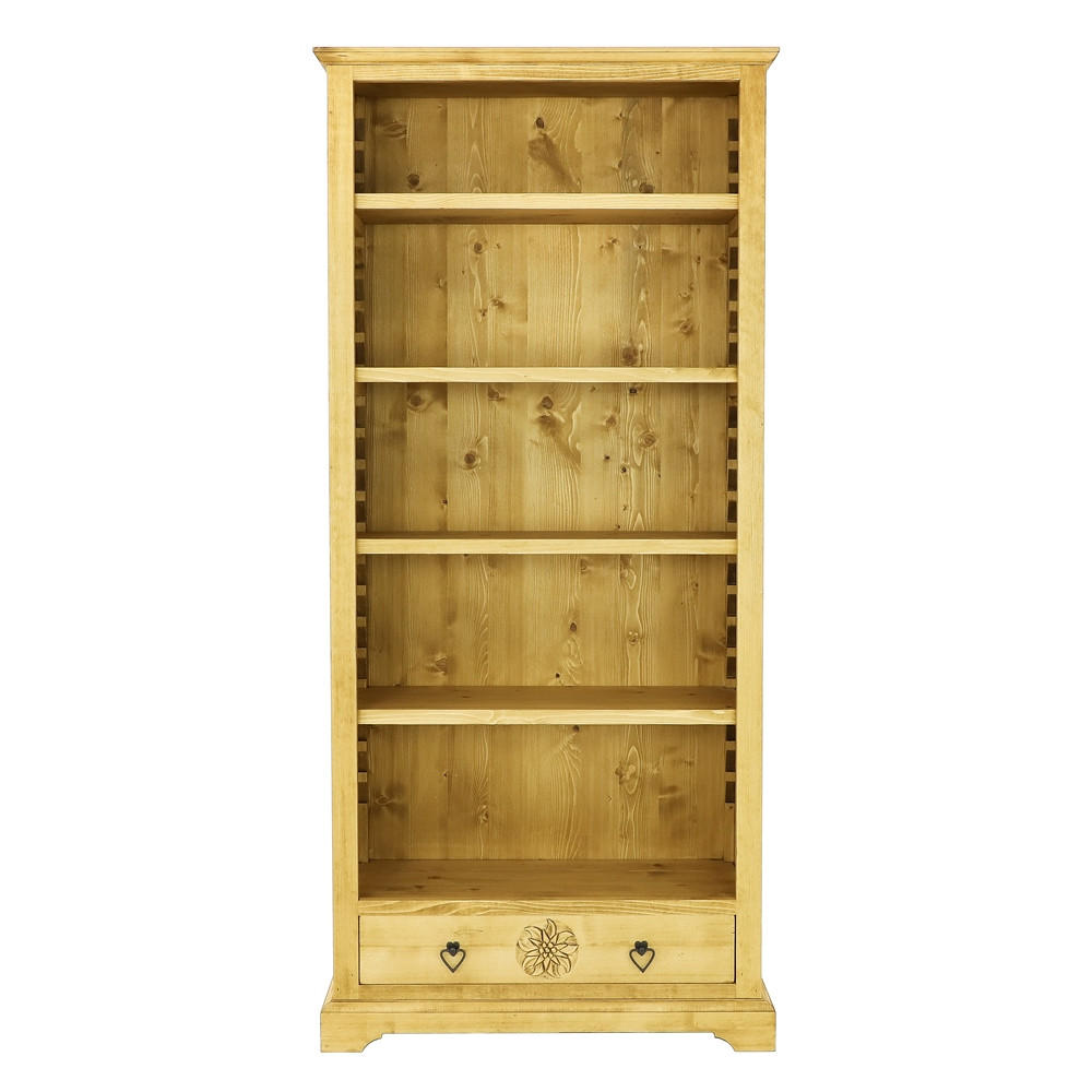BÜCHERREGAL aus Massivholz JAGNA - Honig, Holz (90/200/38cm) - Seart