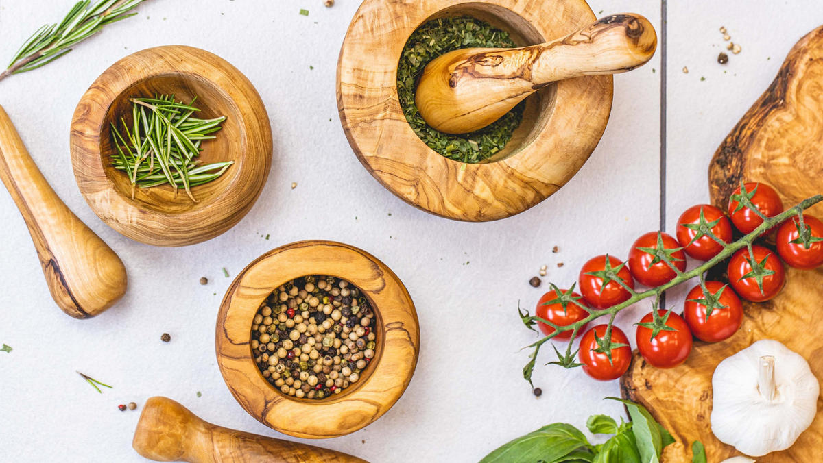 MÖRTEL Mörser Tunea - Olivenholz - ø 11 cm - Braun, Holz (2/6/11cm) - Jay Hill