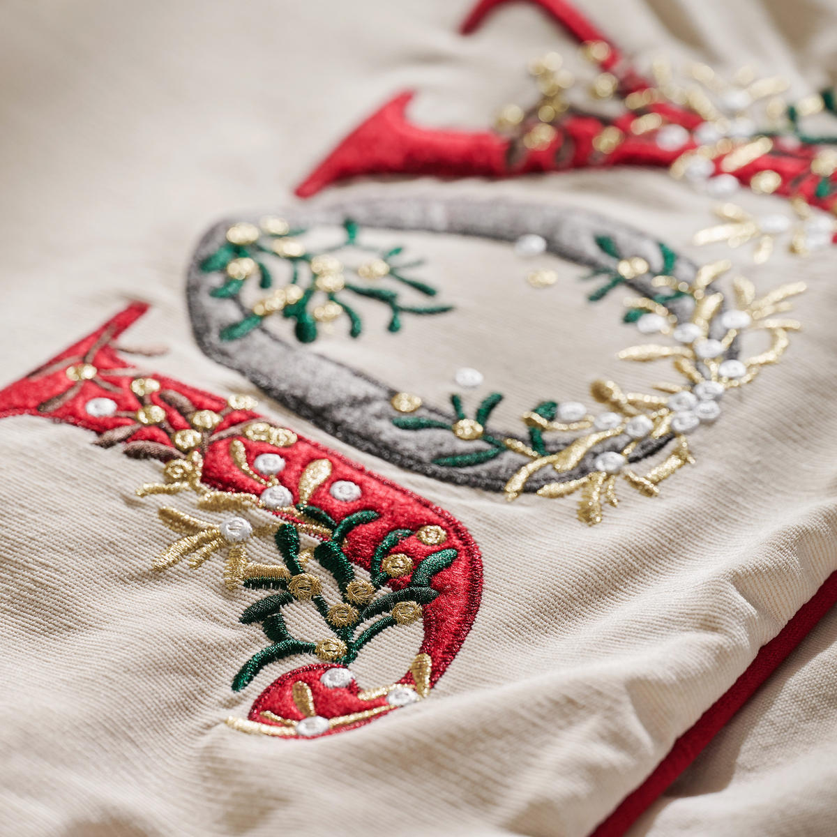 TISCHLÄUFER Bestickter JOLINO, 45x180 cm, Weiß, Weihnachten Deko Tischdecke, Christmas - Weiß, Textil (180/45/1cm) - home&you