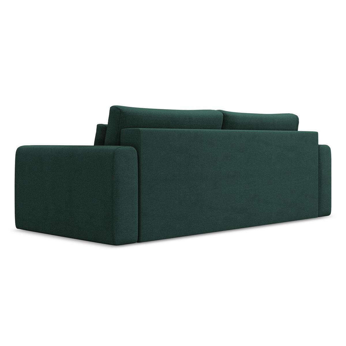 3-SITZER SOFA mit Schlaffunktion Strukturstoff Stoff Grün - Dunkelgrün/Schwarz, Kunststoff/Textil (238/82/105cm) - LaMiaSofa