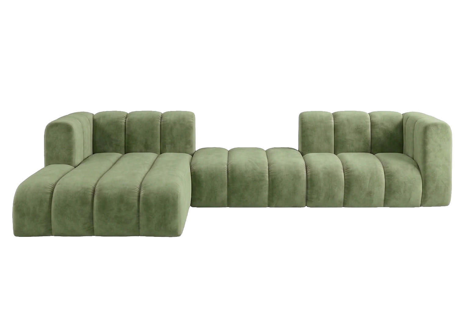 Kaiser Möbel Ecksofa Olivgrün 319x175 cm