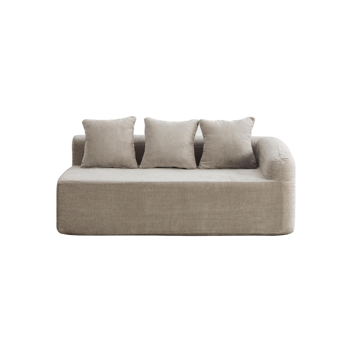 SOFAELEMENT DE-35127 rechte mit Chenille-Bezug Grau - Grau, Textil (99/80.5/171.5cm) - ComfortXL