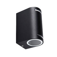 AUSSEN-WANDLEUCHTE Aluminium Schwarz - Schwarz, Metall (7/15/9.5cm)