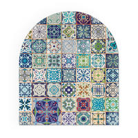 GLASPLATTE für Kamin 80x70 cm - Blau, Glas (80/70/0.4cm) - TULUP