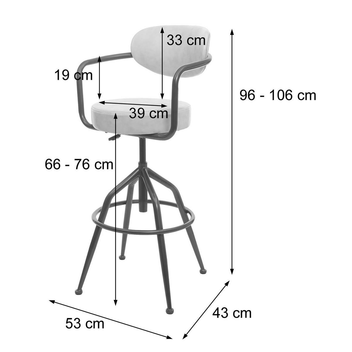 BARHOCKER H10F Beige - Beige, Textil (53/106/43cm) - MCW