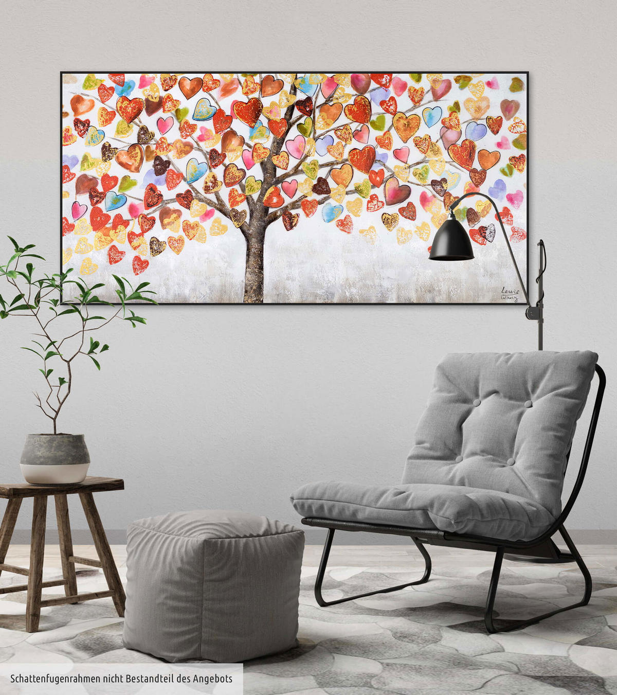 ÖLGEMÄLDE 120/60 cm - Multicolor/Weiß, Holz/Textil (1.72/60cm) - KUNSTLOFT