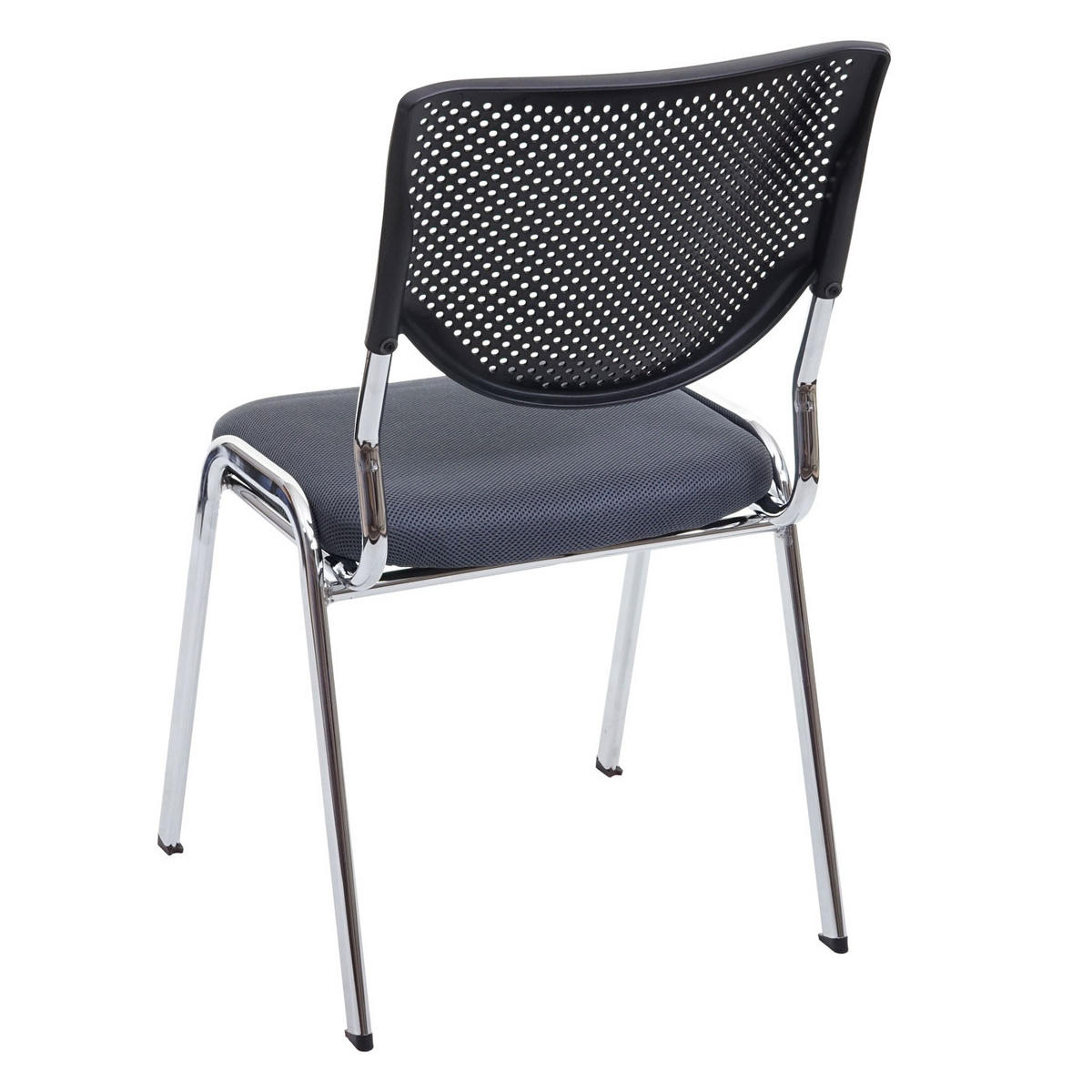 BESUCHERSTUHL Grau 4er-Set - Grau, Textil (49/83/58cm) - MCW