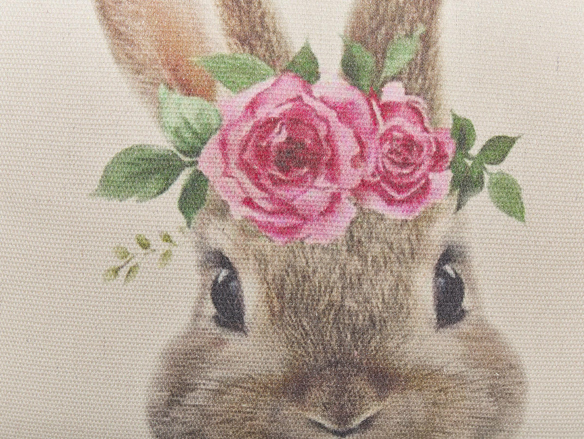 DEKOKISSEN 2er-Set Taupe 45/45 cm Tulipa - Graubraun, Naturmaterialien/Textil (45/45cm) - Beliani