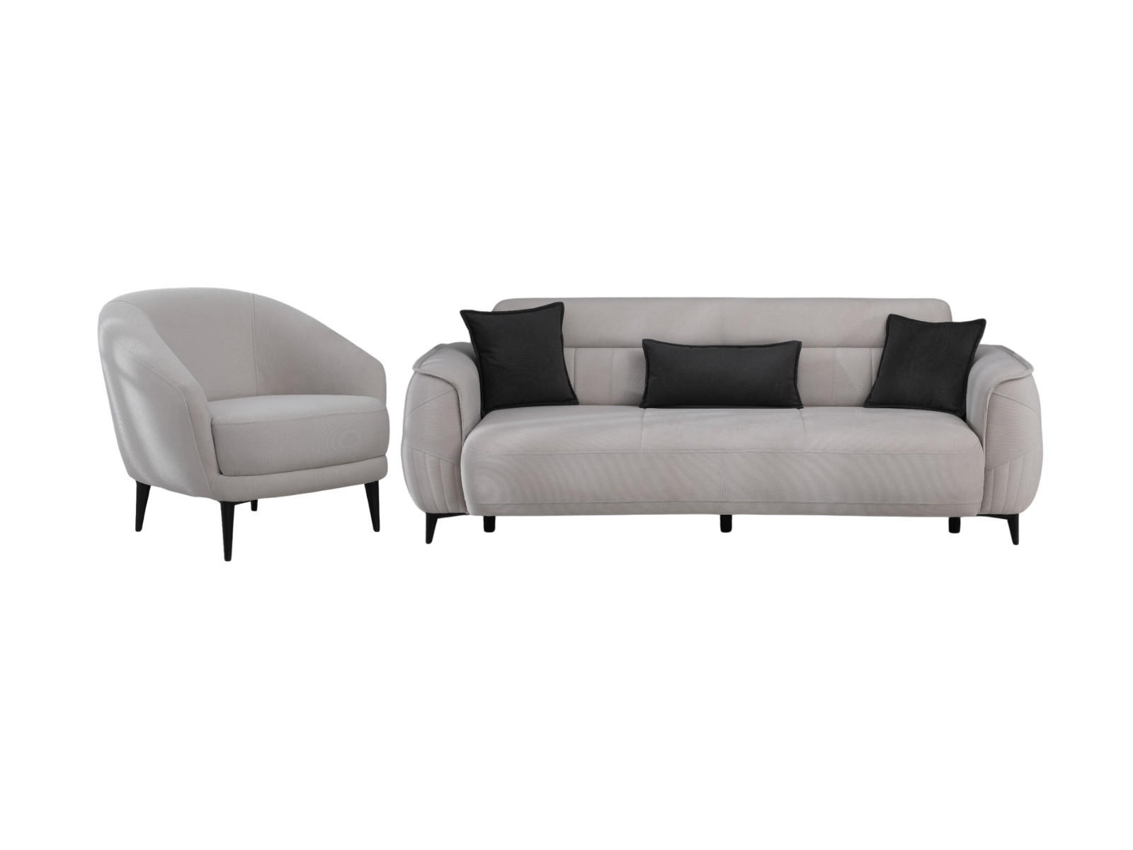 Villa Möbel Sitzgarnitur Beige 245x85x104 cm