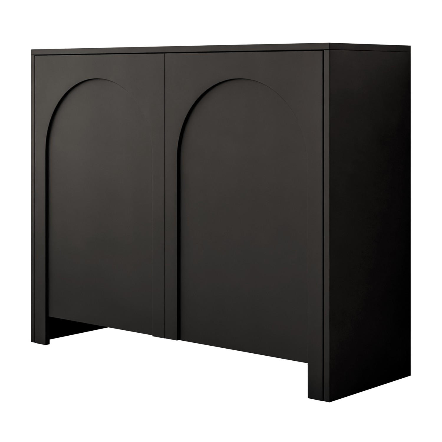 KOMMODE ARIADNA schwarz zweitürig - Schwarz, Holzwerkstoff (104/83/35cm)