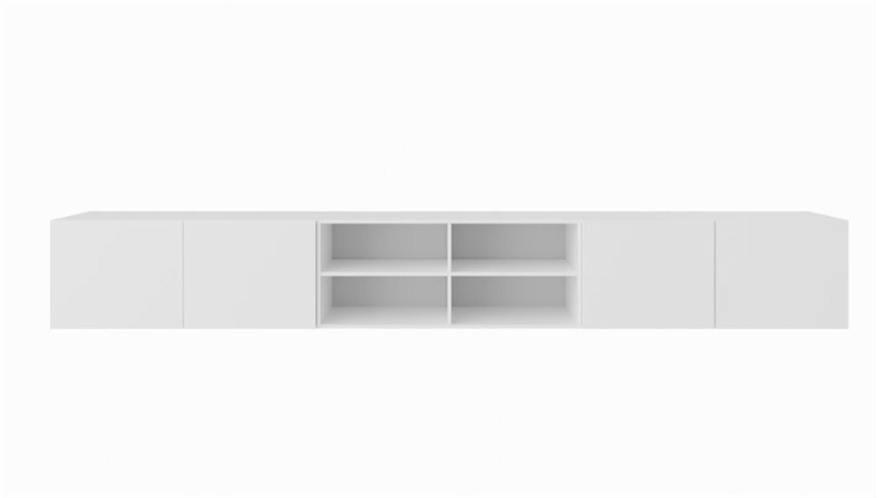 LOWBOARD MIVO 300/41/40 cm, Hängender TV-Schrank Weiß - Weiß, Holzwerkstoff (300/41/40cm) - MASSENO