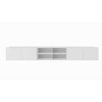 LOWBOARD MIVO 300/41/40 cm, Hängender TV-Schrank Weiß - Weiß, Holzwerkstoff (300/41/40cm) - MASSENO