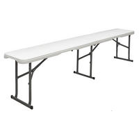 BIERBANK bis 300kg belastbar, 182/27cm, Weiß - Weiß, Kunststoff - Amanka
