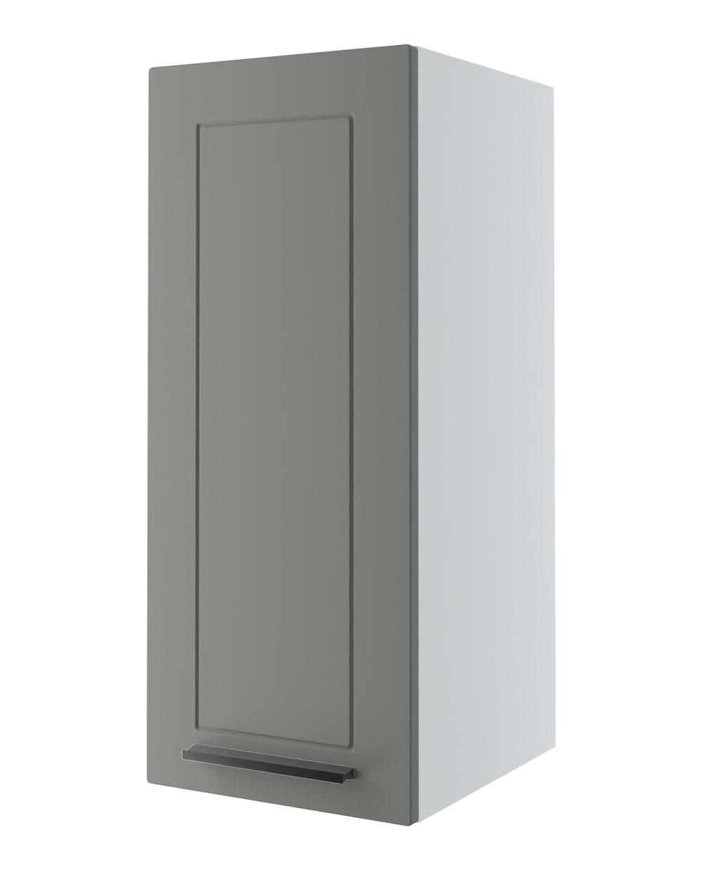 KÜCHENHÄNGESCHRANK Kvantum W2/30 Dust Grey Matt / Weiß Matt 30 / 32,5 / 72cm - Weiß/Grau, Holz/Holzwerkstoff (30/72/32.5cm) - Feldmann-Wohnen