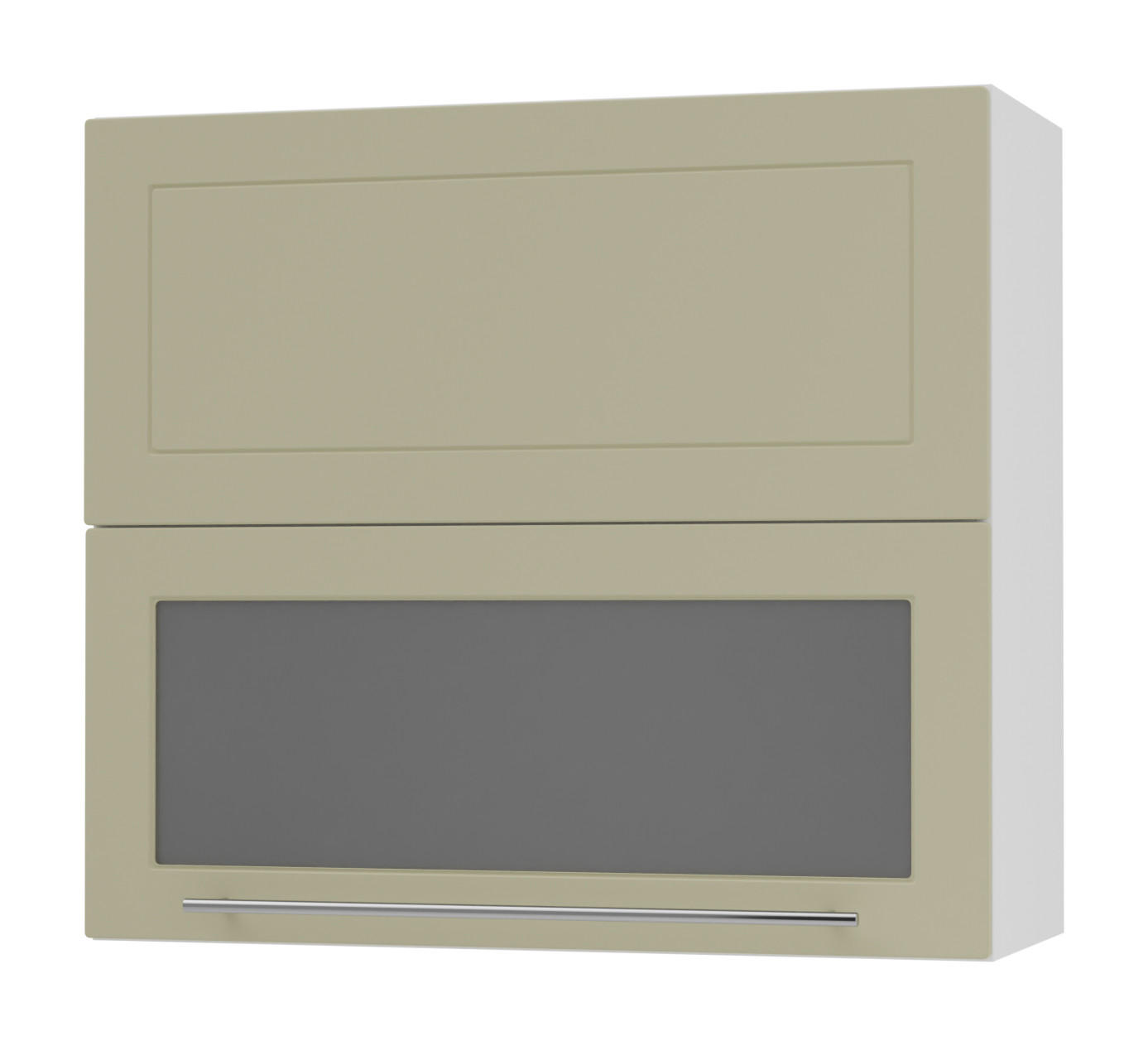 KÜCHENHÄNGESCHRANK Kvantum W8BS/80 Vanille Matt / Weiß Matt 80 / 32,5 / 72cm - Creme/Weiß, Holz/Holzwerkstoff (80/72/32.5cm) - Feldmann-Wohnen