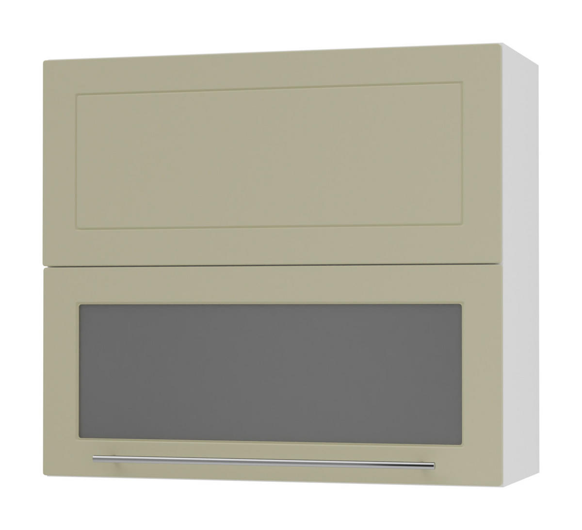 KÜCHENHÄNGESCHRANK Kvantum W8BS/80 Vanille Matt / Weiß Matt 80 / 32,5 / 72cm - Creme/Weiß, Holz/Holzwerkstoff (80/72/32.5cm) - Feldmann-Wohnen