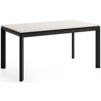 ESSTISCH Elan rechteckig ausziehbar verlängerbar mit Schwarzen Metallbeinen, Kaschmir 180-270/90/76 cm - Kaschmir/Beige, Holzwerkstoff/Metall (90/270/76cm) - WFL GROUP