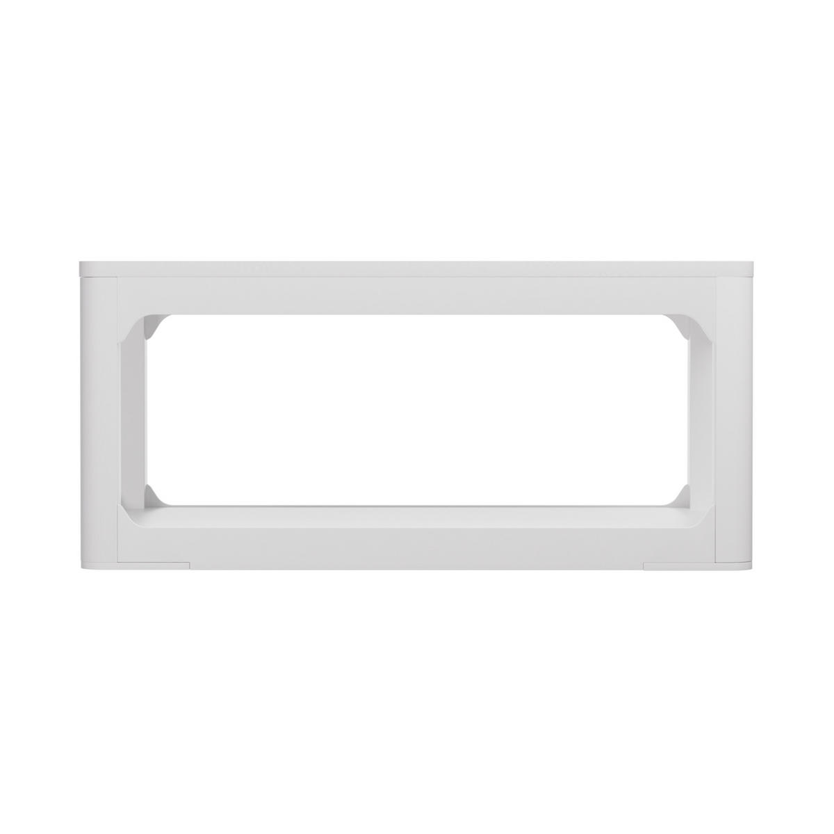 COUCHTISCH mit 2 Ablagefächern 100 x 50 x 44,5 cm Weiß MDF - Weiß, Holzwerkstoff (100/50/44.5cm) - Meubliv