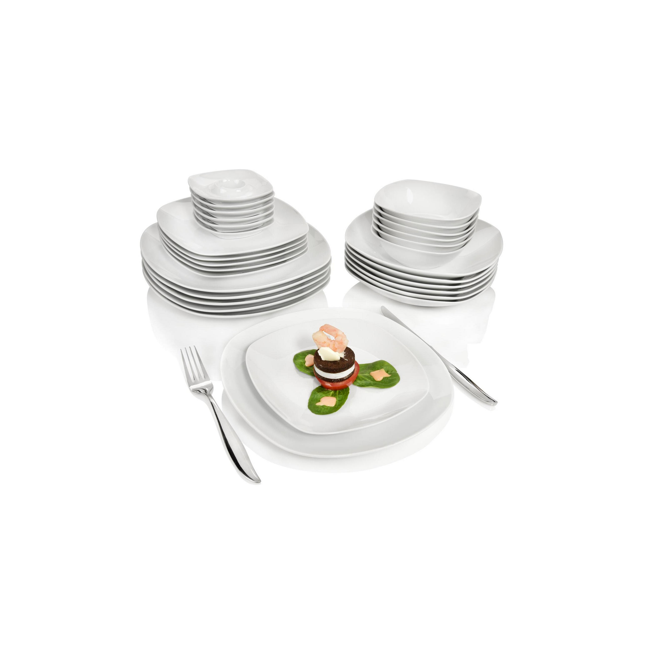 TAFLSERVICE BILGOLA - 30 teilig aus Porzellan - Weiß, Keramik (28.5/30/42cm) - Sänger