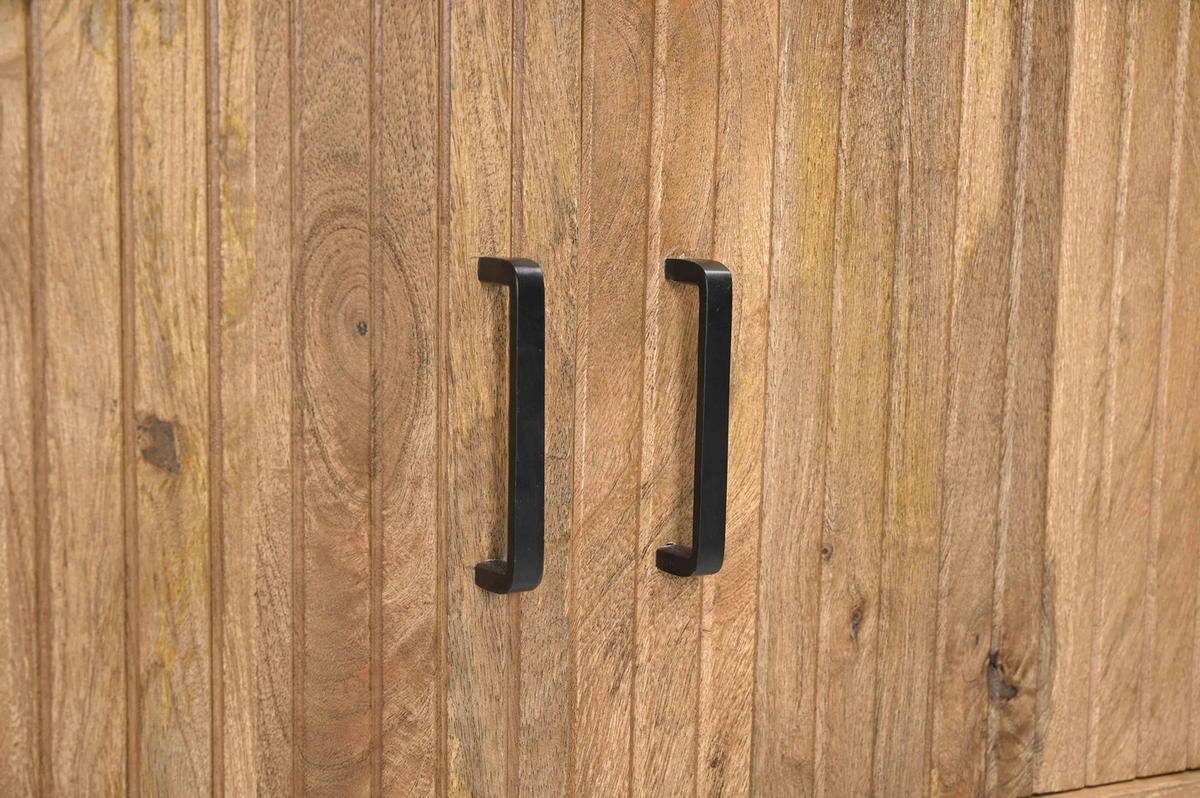 TV-MÖBEL aus Mangoholz 120cm, natürlich - Braun, Holz (120/56/46cm) - Giga Meubel