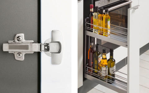 Offenes Küchenregal, Ausziehbarer Schrank,