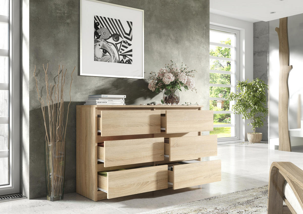 KOMMODE Sonoma 100/79/39 - Sonoma Eiche, Holzwerkstoff (100/79/39cm) - RAUMHIRSCH FURNITURE