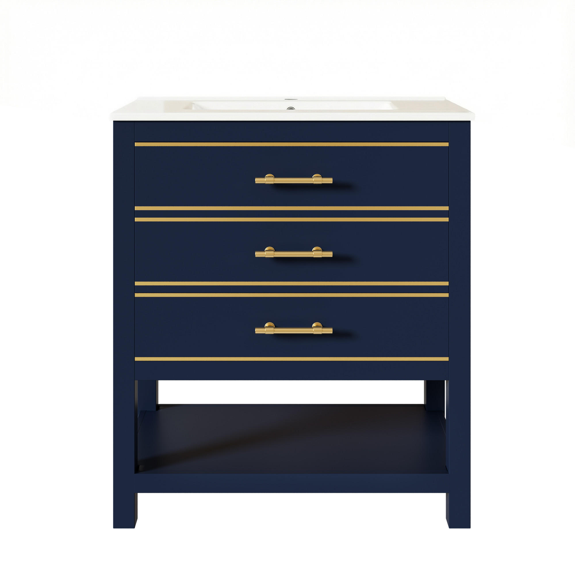 WASCHPLATZ Schwarzblau 76/46,5/86 cm - Schwarz, Holz (76/86/46.5cm) - PANGIVO
