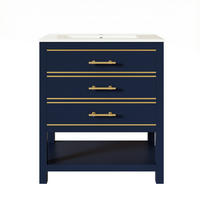 WASCHPLATZ Schwarzblau 76/46,5/86 cm - Schwarz, Holz (76/86/46.5cm) - PANGIVO