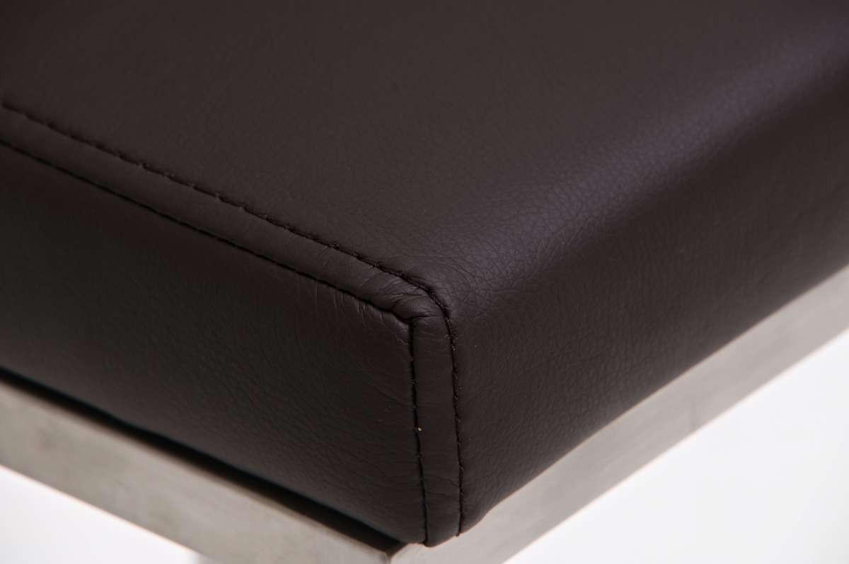 BARHOCKER Panama Kunstleder 86x42x44 cm braun - Braun, Leder (42/86/44cm) - furnicato