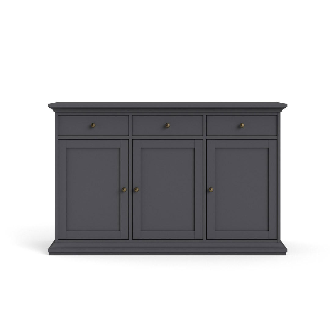 ebuy24 Sideboard Grau 144x92x47 cm